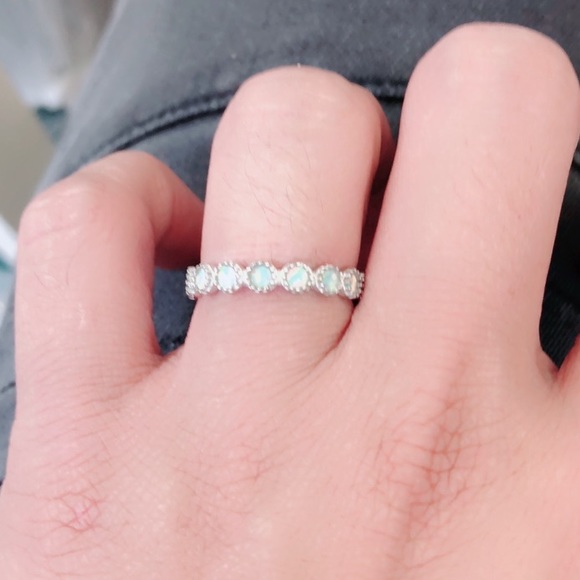 Sterling silver 925 opal band - Picture 8 of 8